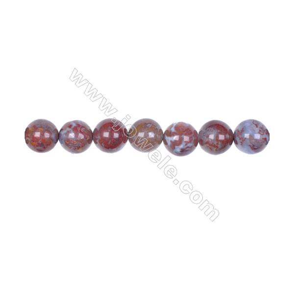 Wholesale natural stone 10mm red lighting agate gemstone strand beads for jewelry making hole 1mm  39 beads/strand 15~16‘’