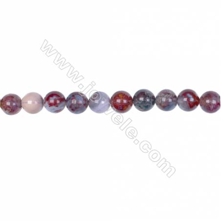 Wholesale natural stone 8mm red lighting agate gemstone strand beads for jewelry making hole 1mm  49 beads/strand 15~16‘’