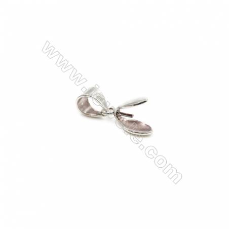 925 Sterling Silver Pinch Bail  Size: 8x20mm  Pin 0.7mm  10pcs/pack