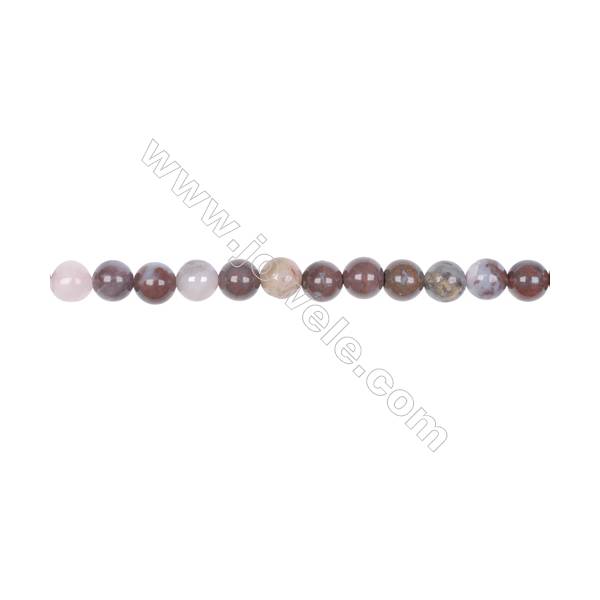 Wholesale natural stone 6mm red lighting agate gemstone strand beads for jewelry making hole 1mm  63 beads/strand 15~16‘’