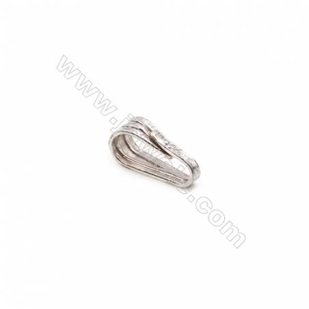 925 Sterling Silver Pinch Bail  Size 4x7mm  85pcs/pack