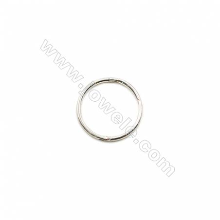925 Sterling Silver Earring Hoop  Diameter 15mm  Pin 0.9mm  30pcs/pack