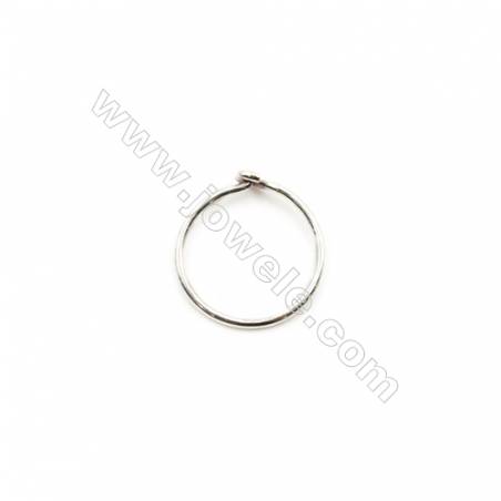 925 Sterling Silver Earring Hoop  Diameter 16mm  Pin 0.9mm  8pcs/pack