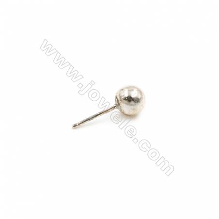 925 Sterling Silver Ear Stud  Size 23mm  Ball 6mm  Pin 0.7mm  30pcs/pack