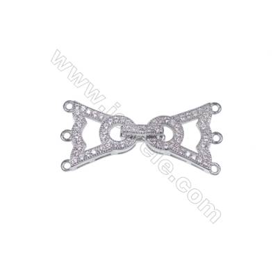 925 silver platinum plated triangle shape spacer connector clasp for necklace bracelet making-83857 x 1pc 14x14mm