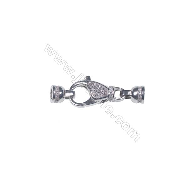 Jewelry findings genuine 925 silver lobster claw clasp fittings connector components -841133 13x23mm x 1pc