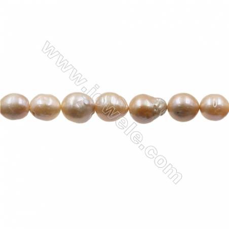 Pink Fresh Water Keshi Pearl  (Dyed)  Size  14~19x14~16mm  Hole 0.7mm  15~16"/strand