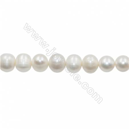 Fresh Water Pearl Beads Strand  Round  Size 10mm  Hole 0.8mm  15~16" x 1strand