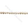 Natural Fresh Water Pearl  White  Size 5~6 mm  Hole 0.7mm  15~16"/strand