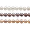 Perlas de agua dulce cultivada natutal Multicolor Tamaño9~10mm Agujero0.7mm Longitud 39-40cm/tira