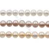 Perlas de agua dulce cultivada natural Multicolor Tamaño8~9mm Agujero0.7mm Longitud 39-40cm/tira