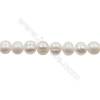 Multicolore Perles culturelles perles d'eau douce sur fil  Taille 9~10mm  trou 0.7mm x1fil 15~16"