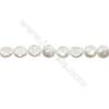Multicolore Perles culturelles perles d'eau douce sur fil  Taille 14~15mm  trou 0.7mm x1fil 15~16"
