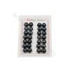 Multicolor Fresh Water AAA Grade Half-Drilled Pearl Beads  Flat Back  Diameter 12~13mm  Thick 9mm  Hole 0.8mm  32pcs/card