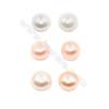 Multicolor Fresh Water AAA Grade Half-Drilled Pearl Beads  Flat Back  Diameter 13~14mm  Thick 9.4mm  Hole 0.8mm  24pcs/card