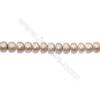 Perles culturelles perles d'eau douce lavande sur fil  Taille 11~12mm  trou 0.7mm x1fil 15~16"