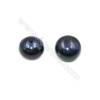 Grade AAA Demi-trou foré perles d'eau douce rondelle 11~12mm de diamètre 8 mm de l'épaisseur Trou 0.8mm 32perles/tablette