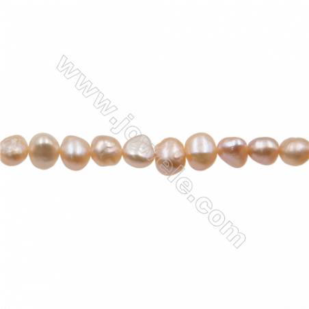 Natural Fresh Water Pink Pearl  Size 6~7mm  Hole 0.7mm  15~16"/strand
