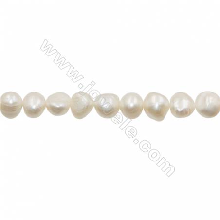 Multicolor Natural Fresh Water Pearl  (Dyed) Size 11~12mm  Hole 0.7mm  15~16"/strand