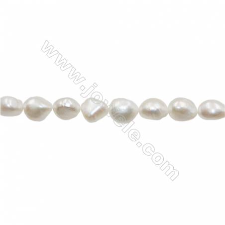 Perles culturelles perles d'eau douce multicolore ciel sur fil  Taille 12~15mm  trou 0.7mm x1fil 15~16"