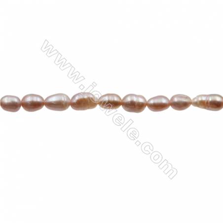 Multicolor Natural Fresh Water Pearl  (Dyed) Size 4~5mm  Hole 0.4mm  15~16"/strand