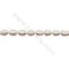 Multicolor Natural Fresh Water Pearl  Size 8~9mm  Hole 0.7mm  13~14"/strand