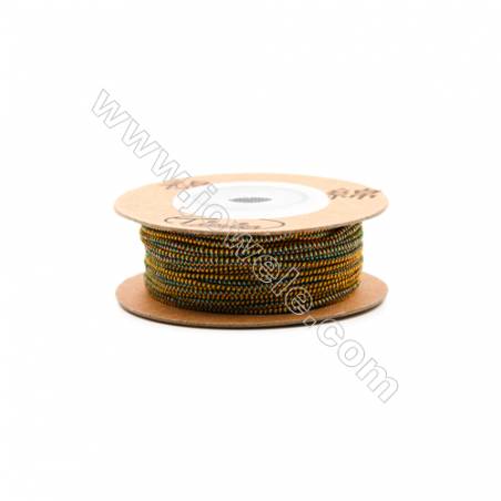 Cordon élastique  avec l''extérieur en nylon et caoutchouc à l''intérieur couleur mixte diamètre du fil 0.8mm 18mètres/bobine