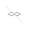 Wholesale platinum plated 925 silver figure 8 bracelet necklace connector for jewelry making-BS7465 6x19mm x 1pc