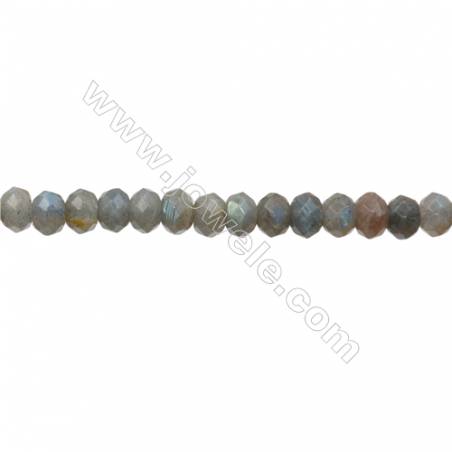 Natural Labradorite Beads Strand Abacus (Faceted)  Size 5x8mm  Hole 0.8mm  72pcs/strand 15~16"