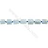 Natural Aquamarine Beads Strand  Irregular Rectangle   Size 10x13mm  Hole 0.8mm  29pcs/strand 15~16"