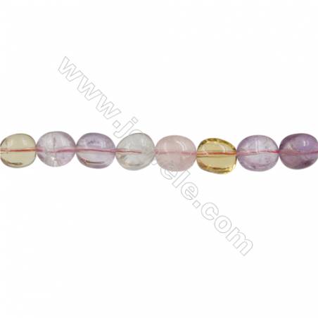 Natural Amethyst Beads Strand  Irregular Oval   Size 12x14mm  Hole 0.8mm  28 pcs/strand  15~16"