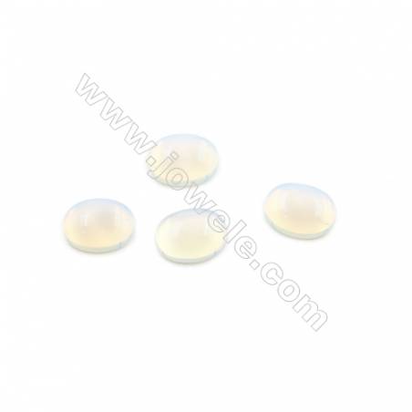 Cabochons en opal verre  oval  Taille 8x10mm  épaisseur 4mm 150pcs/paquet