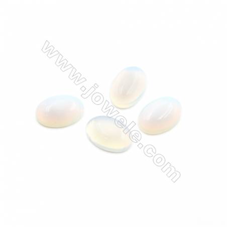 Cabochons en opal verre  oval  Taille 10x14mm  épaisseur 4mm 150pcs/paquet