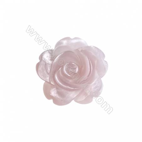 Rosa rosenförmige Muschel 20mm x 10 Stck Durchmesser des Loch 1mm
