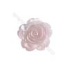 Romantic pink rose shell mother-of-pearl, 20mm, hole 1mm, 10pcs/pack