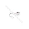 Wholesale 925 silver platinum plated hook earring findings for half drilled beads earring making 10x14mm x 1pair