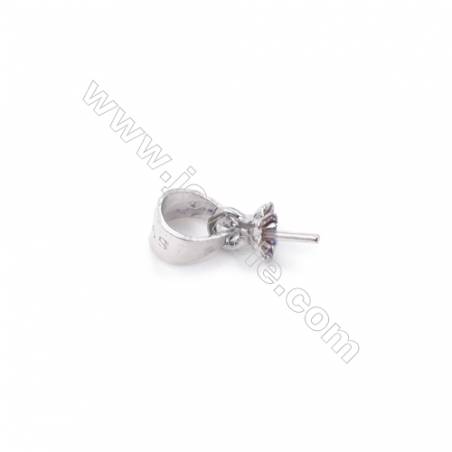 Jewelry Findings 100Pcs 925 Sterling Silver Cap Cup Bail Connector For Pendant