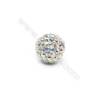Grânulos de Rhinestone AB com diamantes checos 95  Redonda  Tamanho: 10 mm. Orificio: 1.5mm. 10 pçs/pacote