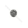 Strassstein Perlen mit Tschechischer Diamanten (ca. 95 Stck)  rund  schwarzes Erz Farbe  Durchmesser 10mm  Loch 1.5mm  10 Stck /