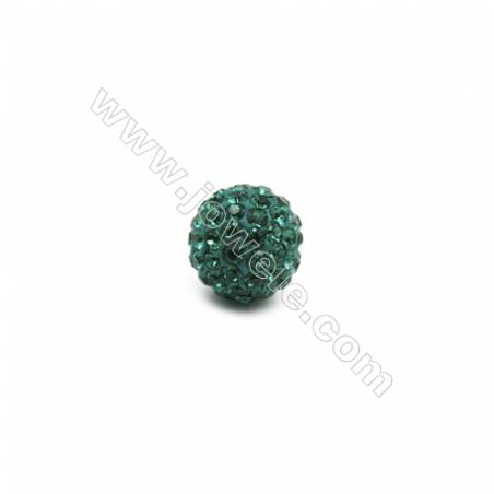 Blue series Rhinestone Beads Set the Czech drill 95, Round, Size 10mm, Hole  1.5mm, 10beads/pack