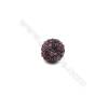 Purple series Rhinestone Beads Set the Czech drill 95, Round, Size 10mm, Hole  1.5mm, 10beads/pack