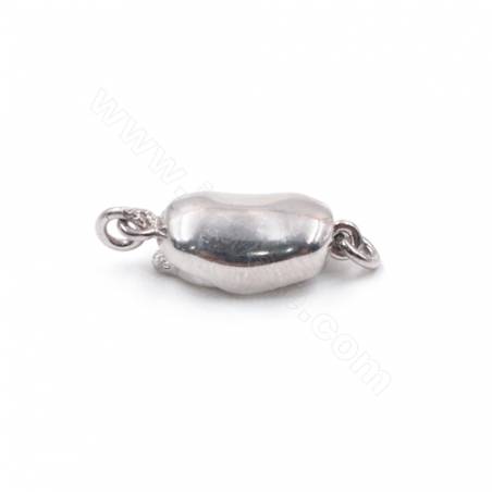 Jewellery clasps platinum plated 925 sterling silver box clasp for necklace making 6x15mm x 1pc