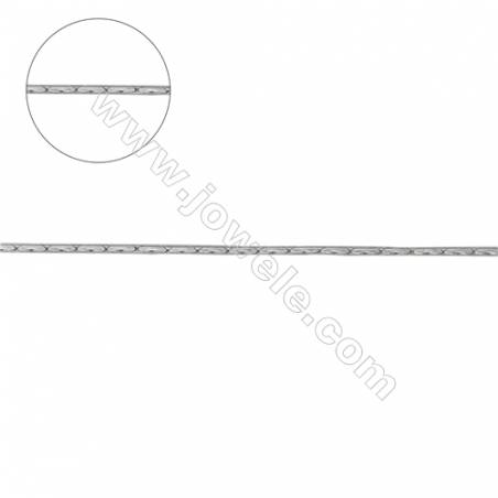 925純銀錘圓十字鏈子 -E8S7 直徑0.8毫米 x1米