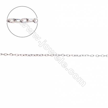 925 sterling silver cross chain findings for men and women jewelry making-A8S12 size 1.1x1.7x0.3mm