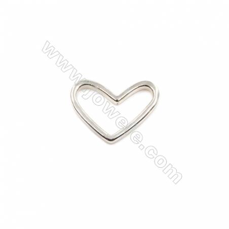Accesorios de plata 925 Corazón Tamaño12x18mm 4unidades/paquete
