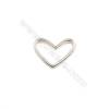 925 Sterling Silver Charms  Heart  Size 12x18mm  10pcs/pack