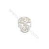925 Sterling Silver Charms  Mask  Size 13x16mm  Hole 1mm  8pcs/pack