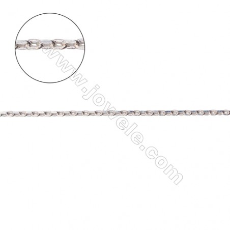 Sterling silver cross chain findings for necklace jewelry making-A8S10 size 0.35 x 1.1 x 1.7mm