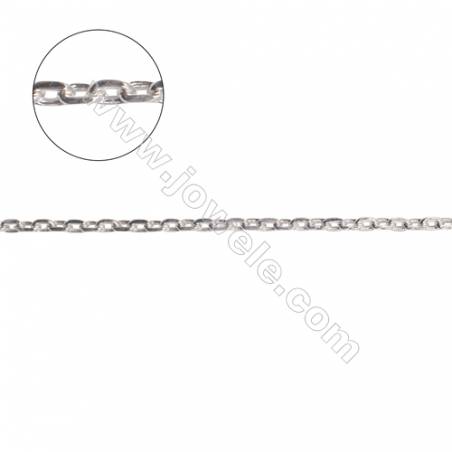 925 sterling silver cable chain findings for necklace jewelry making-A8S16  0.5 x 1.65 x 2.5mm