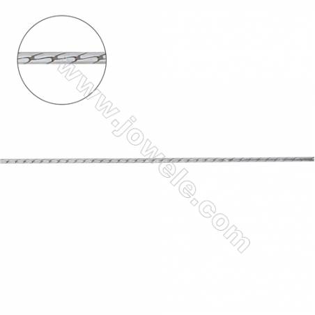 925 sterling silver rhombus cable necklace chain -E8S4 diameter 0.7mm